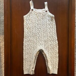 Janie and Jack Cozy Knit Cable Overalls for Baby (6-12 mos)